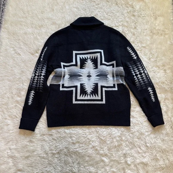 NWT Pendleton Men’s Harding Zip Lambswool Cardigan - Size Medium - Picture 7 of 9